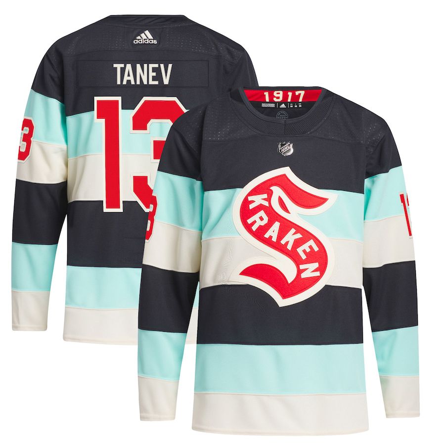 Men Seattle Kraken #13 Brandon Tanev adidas Deep Sea Blue 2024 NHL Winter Classic Primegreen Authentic Player Jersey